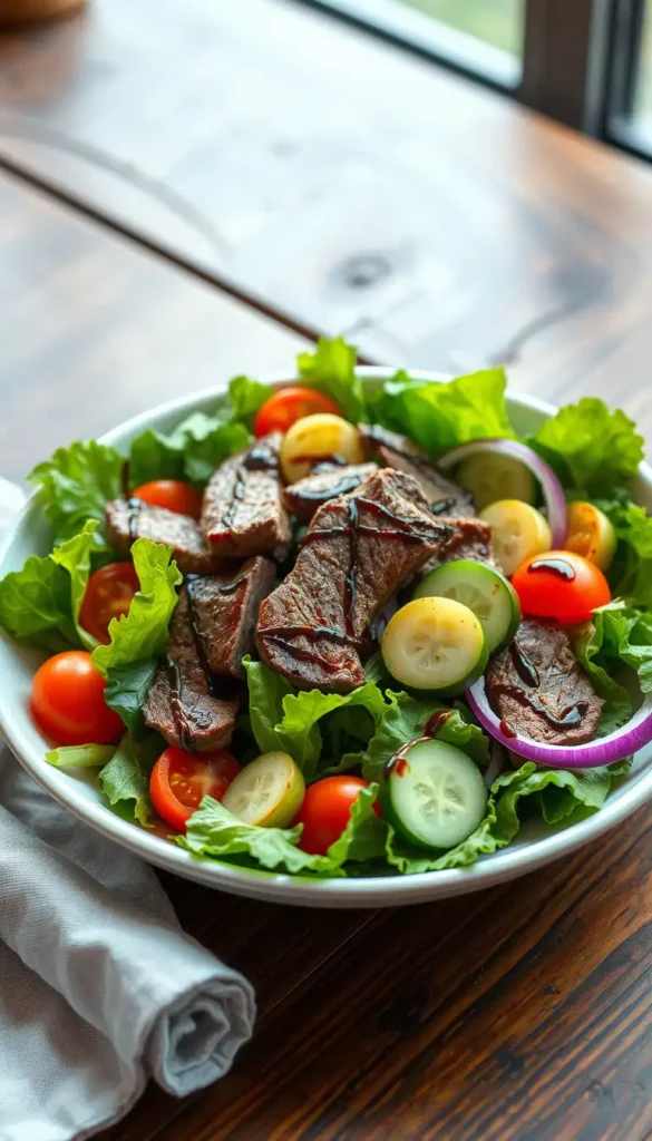 Steak Salad with Balsamic Dressing