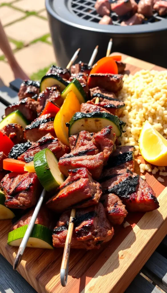 Steak and Veggie Skewers