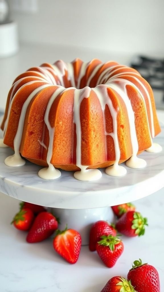 Strawberry Bundt Pound Cake
