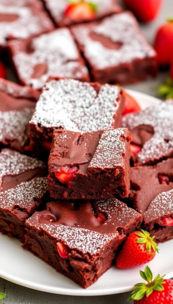 Strawberry Cake Mix Brownies