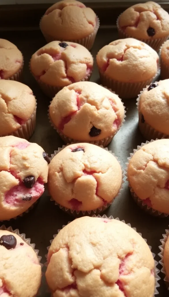 Strawberry Cake Mix Muffins