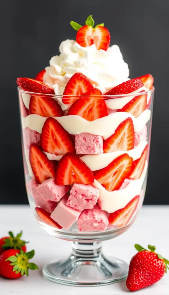 Strawberry Cake Trifle