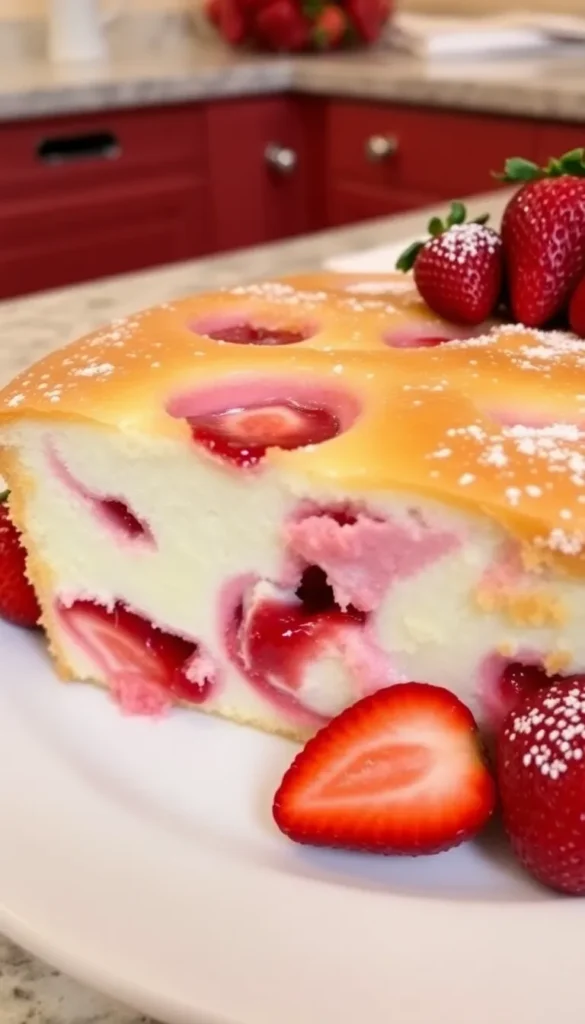 Strawberry Cheesecake Dump Cake