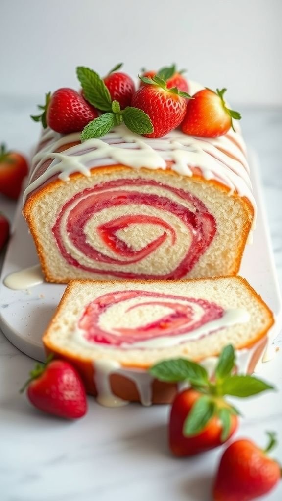 Strawberry Cream Cheese Pound Cake
