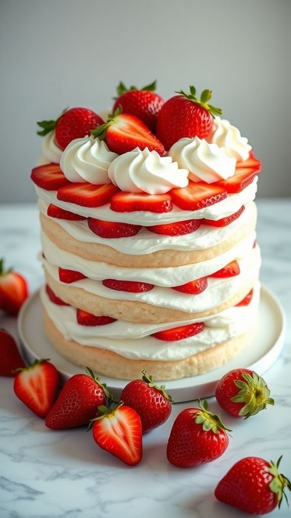 Strawberry Shortcake Layer Cake