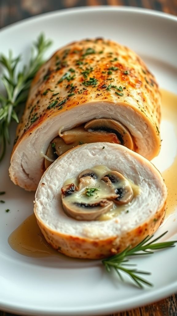 Stuffed Chicken Breasts with Mushrooms