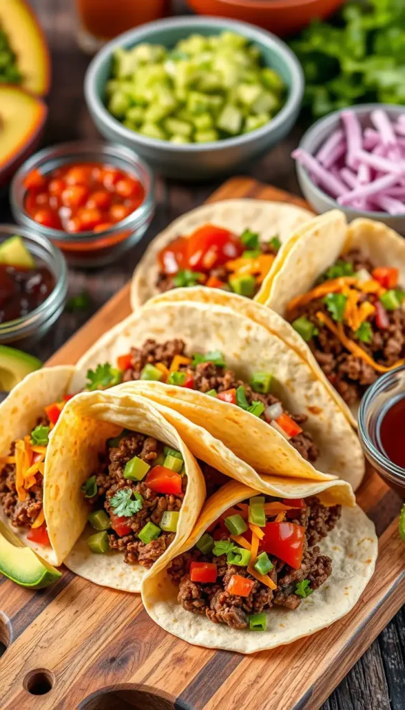 Taco Night with Ground Beef or Lentils