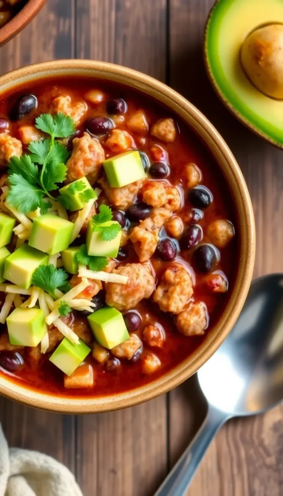 Turkey and Black Bean Chili