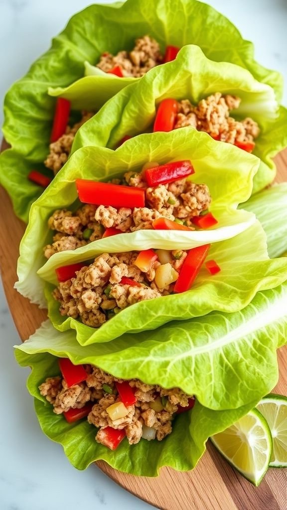 Turkey and Veggie Lettuce Wraps
