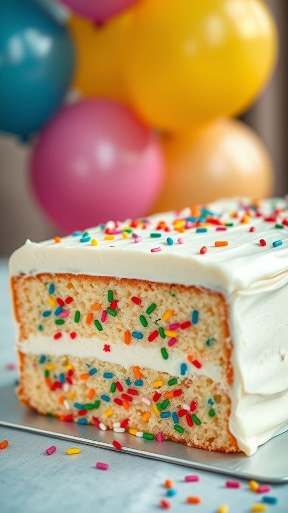 Vanilla Funfetti Sheet Cake