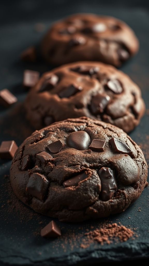 Vegan Double Chocolate Cookies