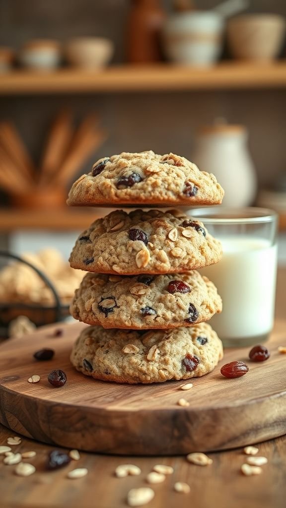 Vegan Oatmeal Raisin Cookies