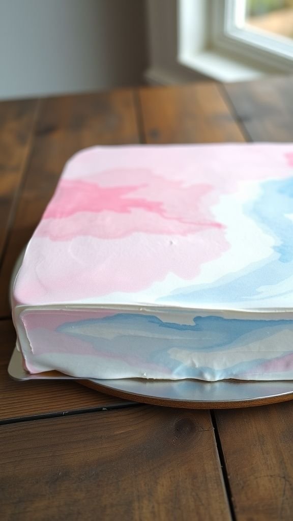 Watercolor Buttercream Sheet Cake