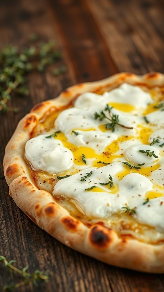 White Garlic Pizza