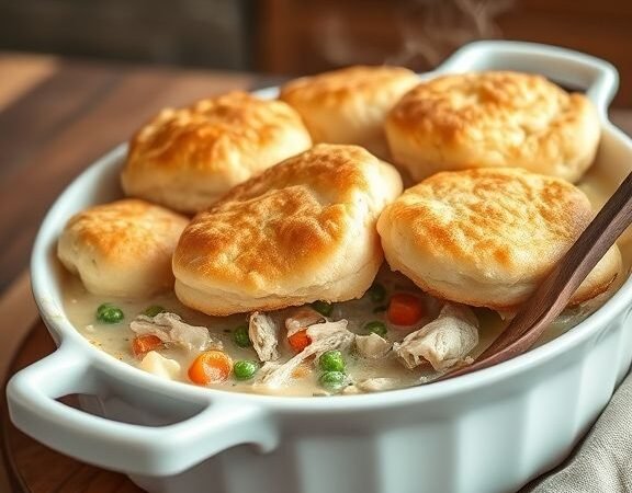Pioneer Woman Chicken Pot Pie with Biscuits