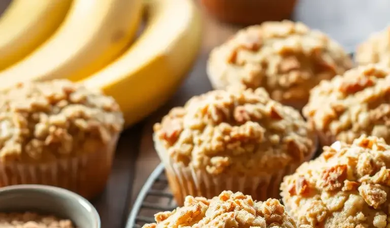 Banana Streusel Muffins Recipe – Moist, Sweet & Bakery-Style