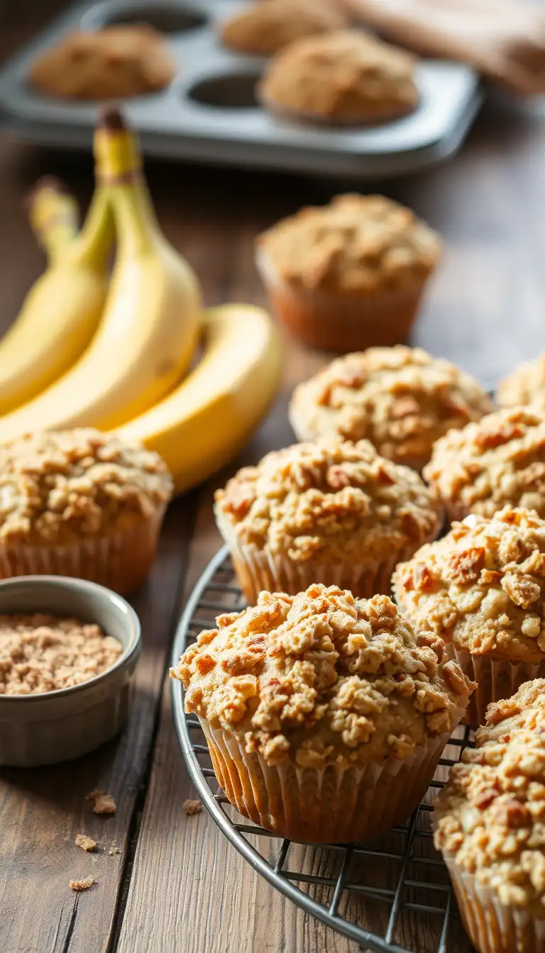 Banana Streusel Muffins Recipe – Moist, Sweet & Bakery-Style