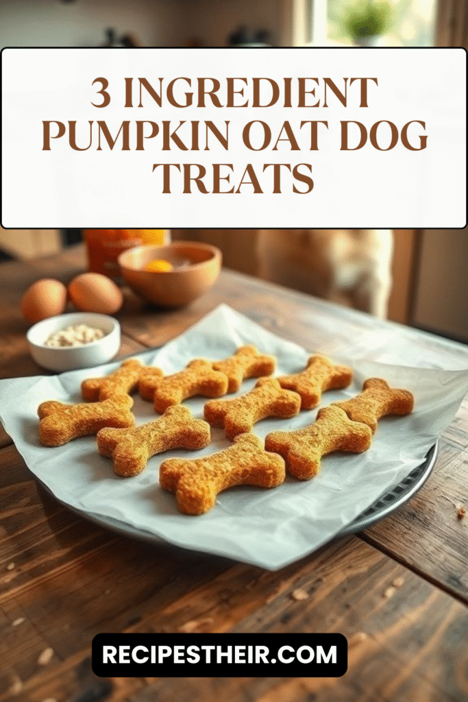 3 Ingredient Pumpkin Oat Dog Treats