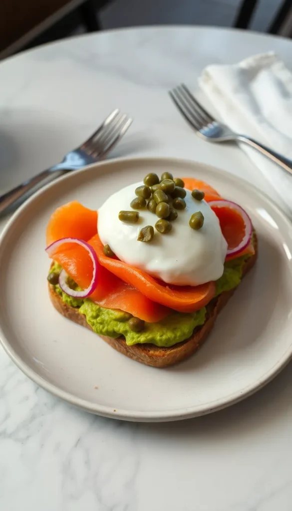 Avocado Toast with Poached Egg and Smoked Salmon