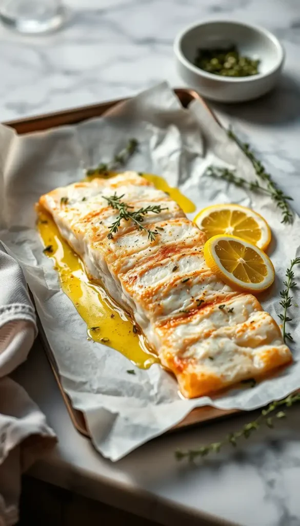 Baked Cod with Herbs and Lemon