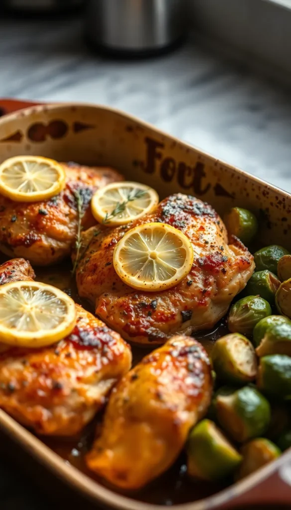 Baked Lemon Herb Chicken Thighs