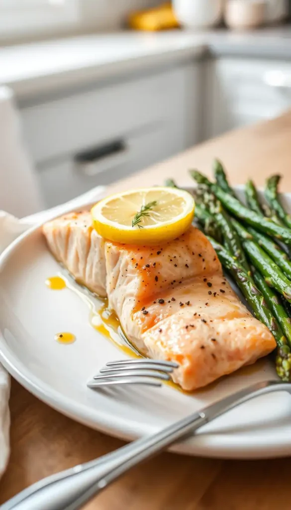 Baked Salmon with Roasted Asparagus