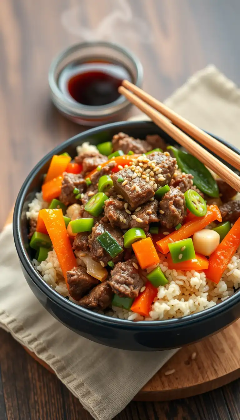 Beef and Cauliflower Rice Stir-Fry