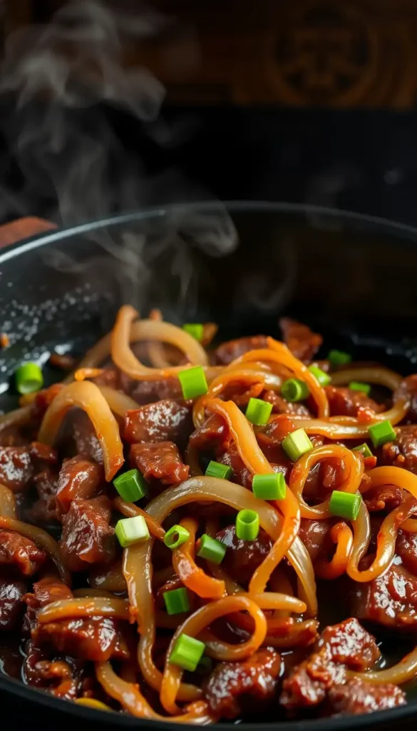 Beef and Onion Stir Fry