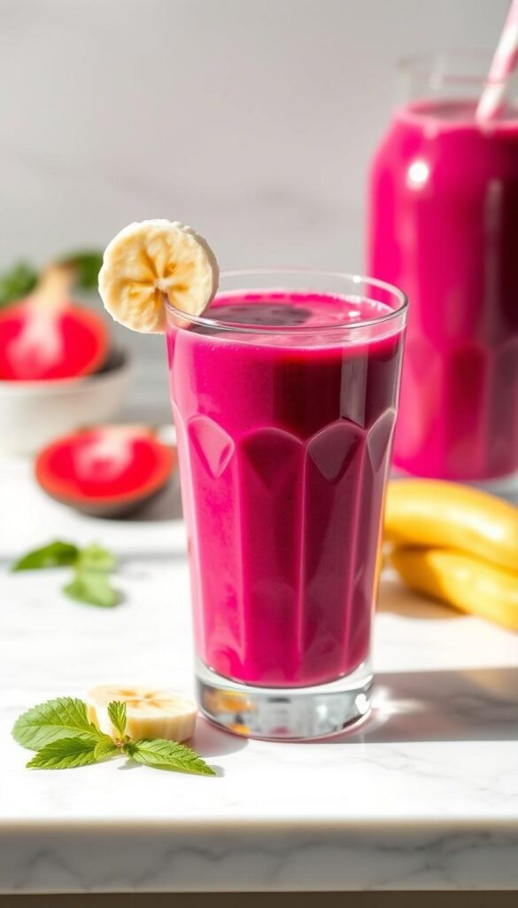 Beetroot Smoothie with Banana and Ginger