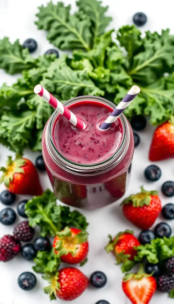 Berry Blast Kale Smoothie