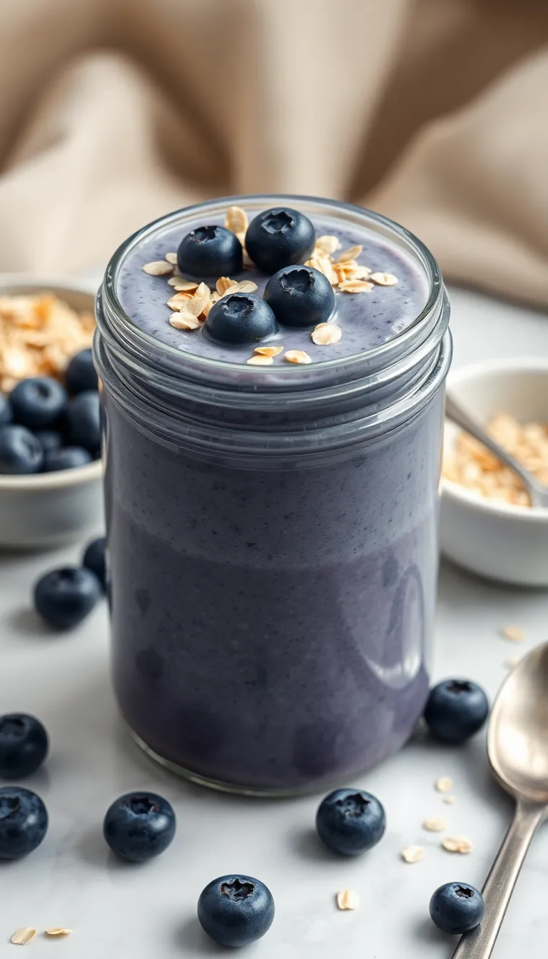 Blueberry Oat Breakfast Smoothie
