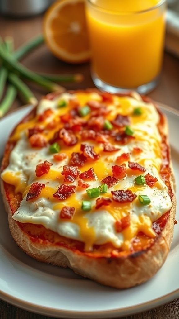 Breakfast French Bread Pizza