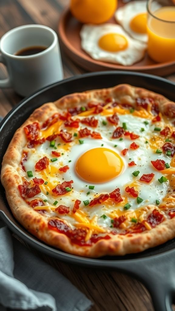 Breakfast Naan Pizza