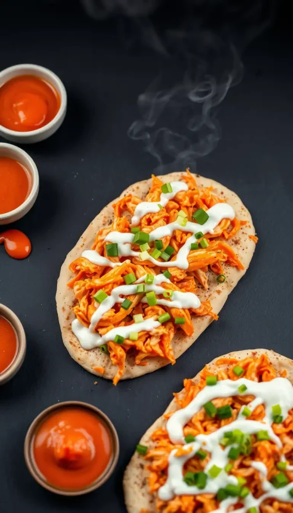 Buffalo Chicken Flatbread Pizza