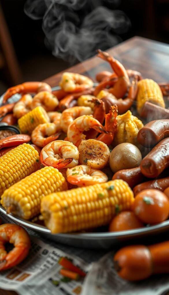 Cajun Seafood Boil with Garlic Butter Sauce