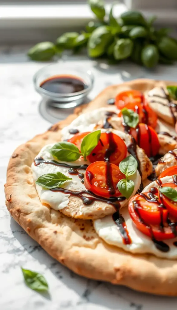 Caprese Chicken Flatbread