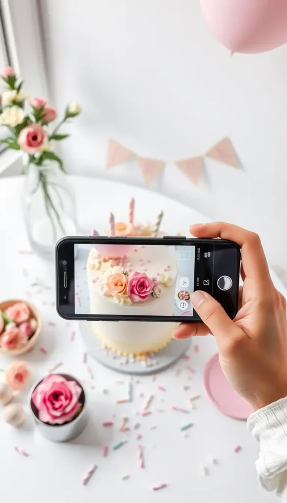 Capturing the Birthday Cake Aesthetic for Social Media