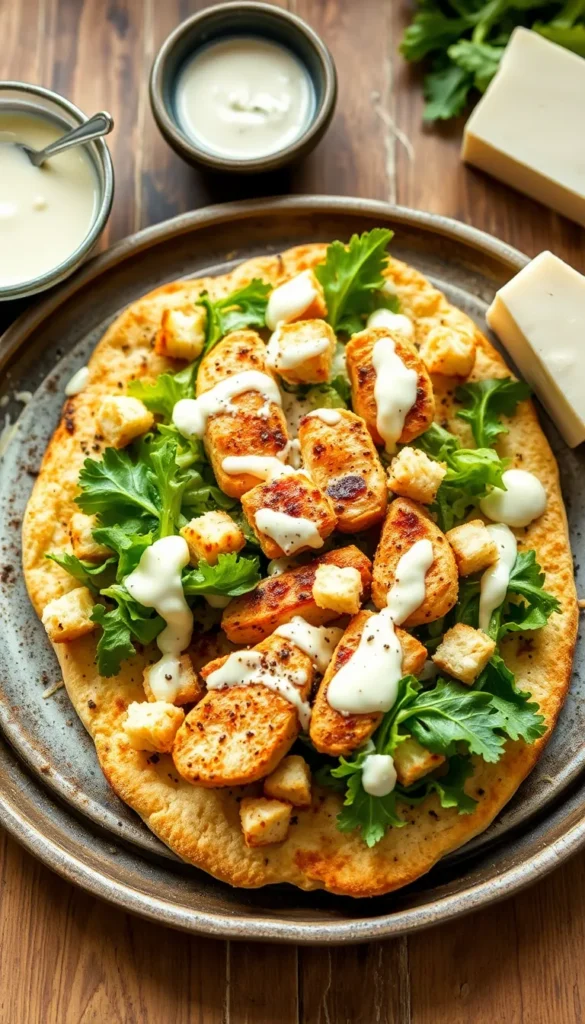 Chicken Caesar Flatbread