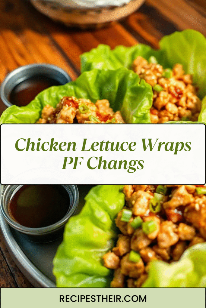 Chicken Lettuce Wraps PF Changs