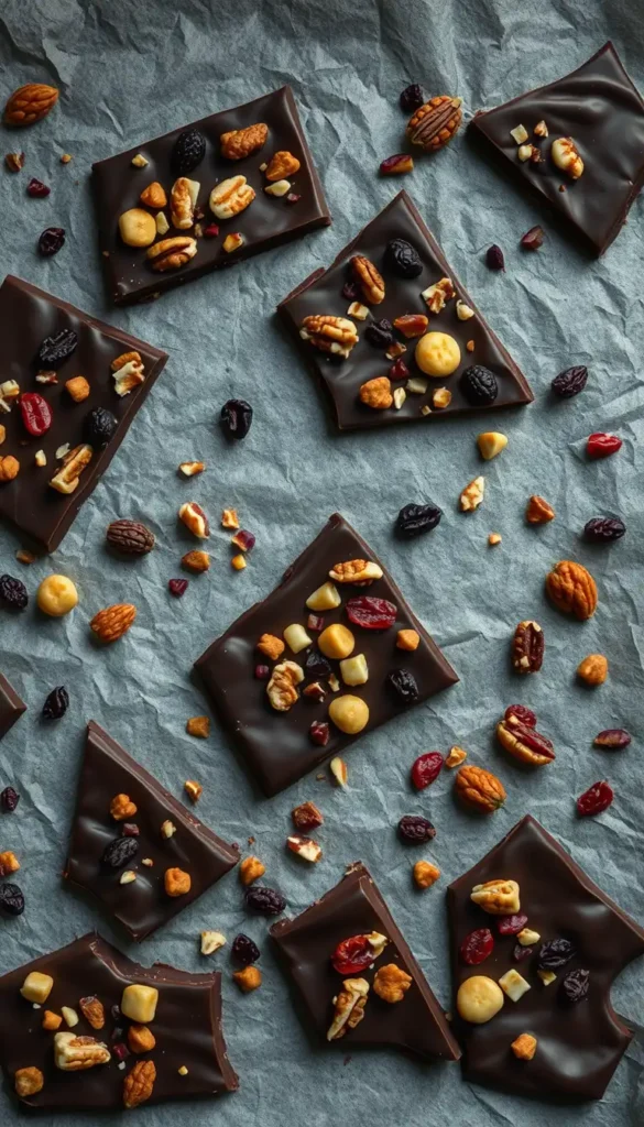 Chocolate Bark with Nuts & Fruits
