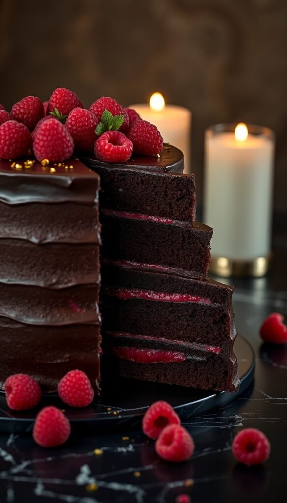 Chocolate Raspberry Wedding Cake