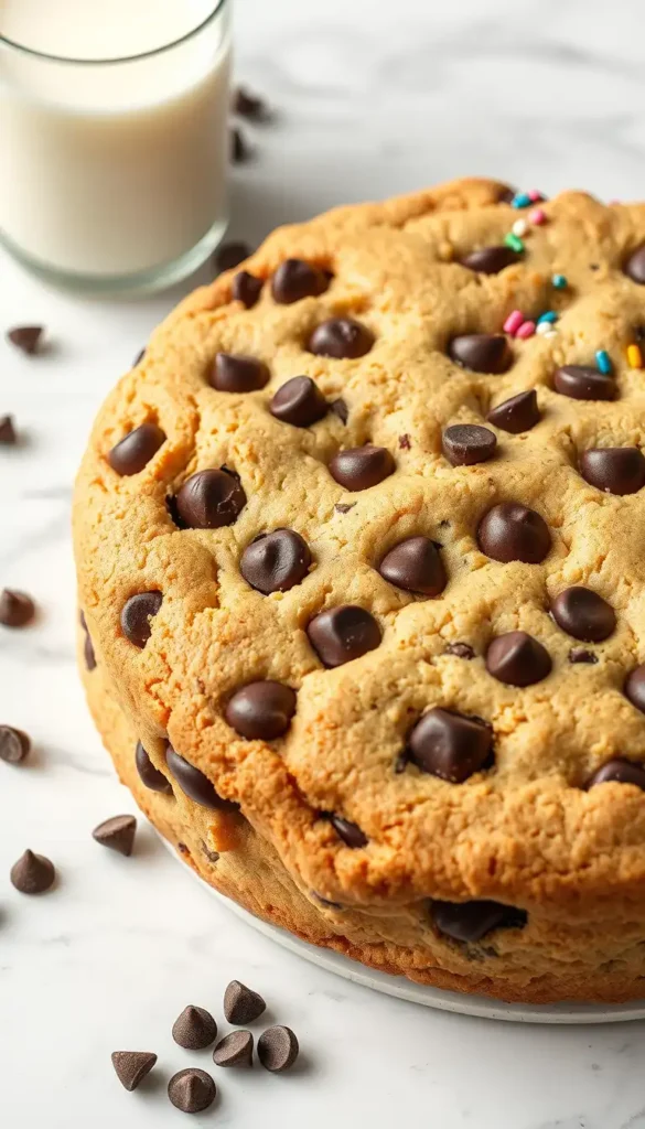 Classic Chocolate Chip Birthday Cookie Cake