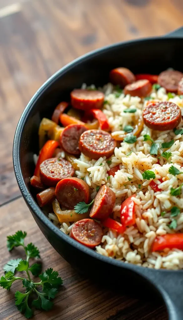 Classic Kielbasa and Rice Skillet