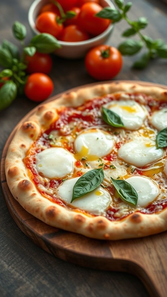 Classic Margherita Naan Pizza