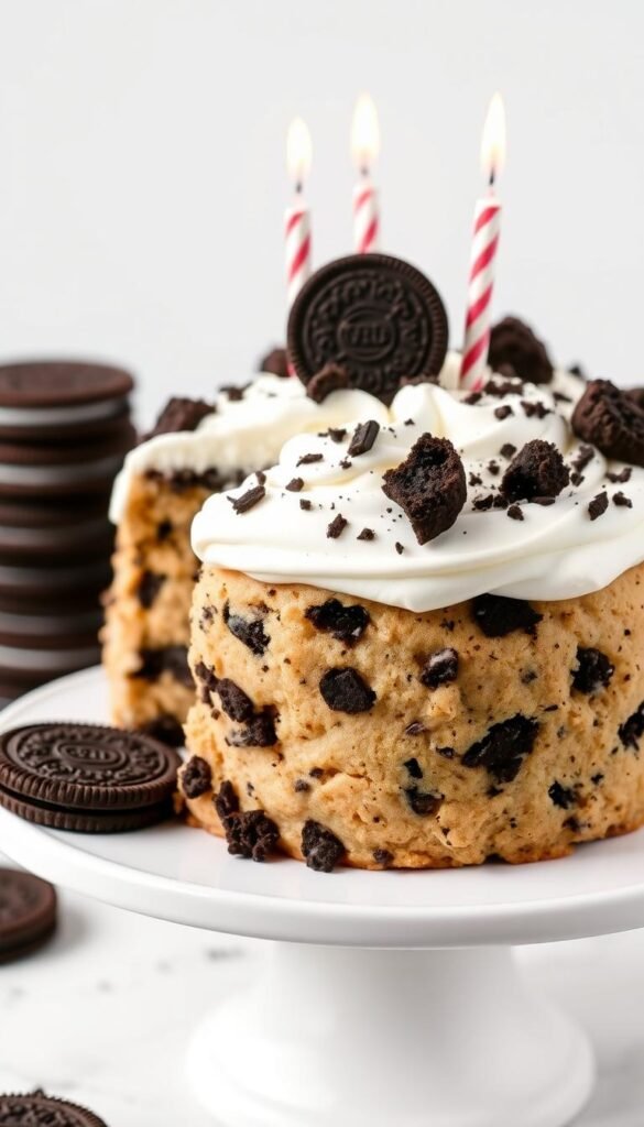 Cookies and Cream Birthday Cookie Cake