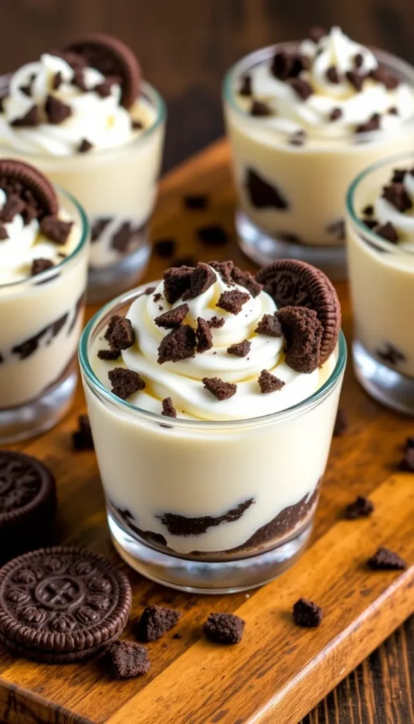 Cookies and Cream Vanilla Pudding Cups