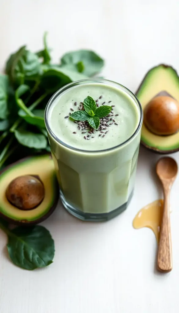 Creamy Avocado and Spinach Smoothie