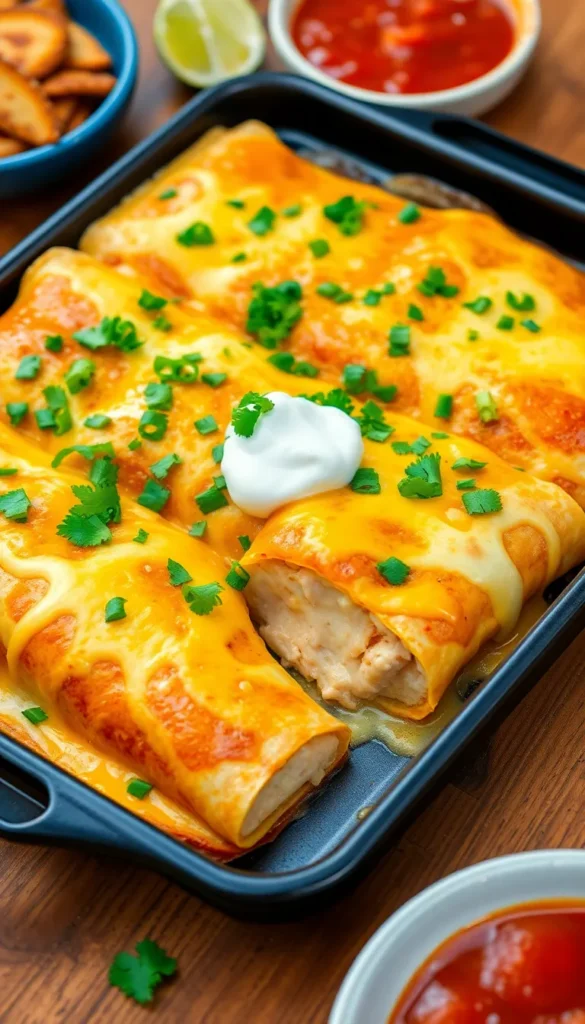 Creamy Chicken Enchiladas with Cream Cheese