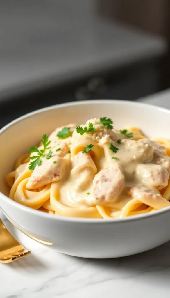 Creamy Chicken Pasta with Cream Cheese Sauce