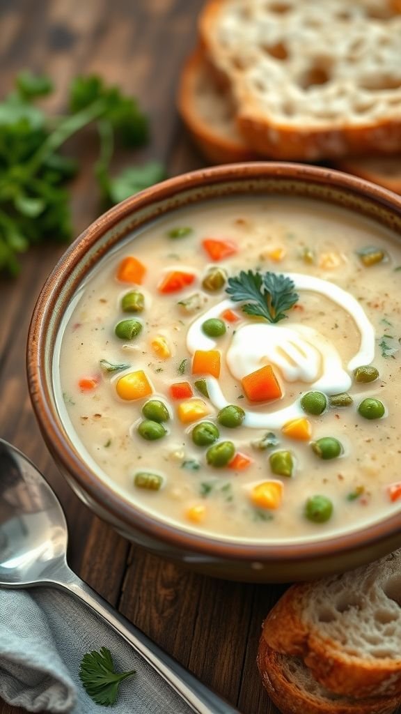 Creamy Frozen Vegetable Soup